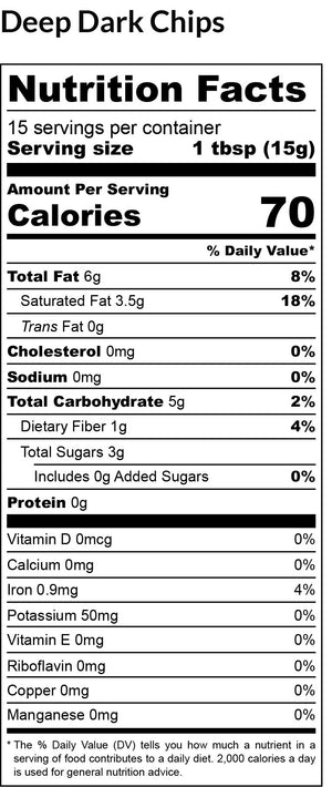 Deep Dark Chocolate Bitties (Chocolate Chips)