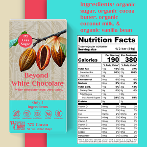Beyond White Chocolate 37% - Organic (contains added sugar)